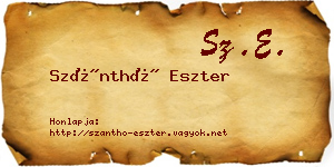 Szánthó Eszter névjegykártya