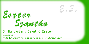 eszter szantho business card